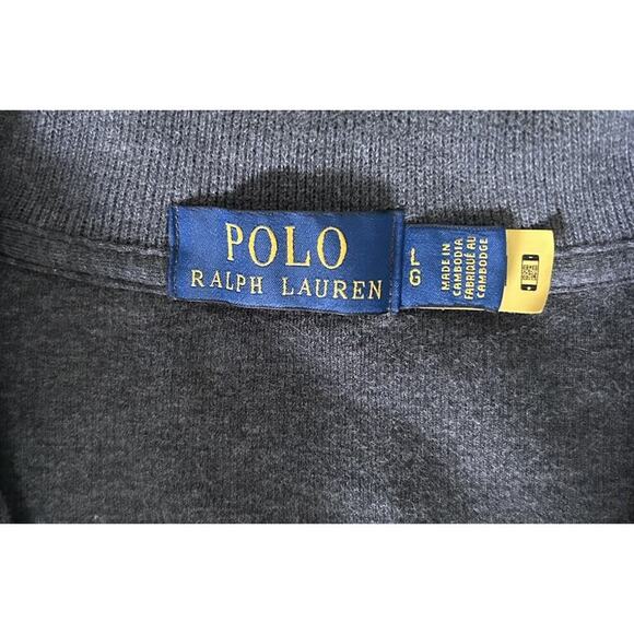 Polo Ralph Lauren Men’s Gray Quarter-zip Pullover Sweater Purple Embroidered L - Picture 3 of 6